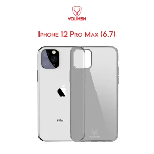 YOUKSH Apple iPhone 12 Pro Max Transparent Case | Soft Shock Proof Jelly Cover - Image 3