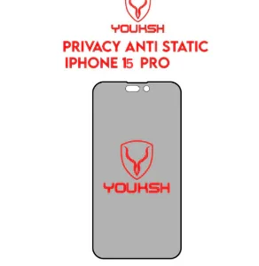 YOUKSH Apple iPhone 15 Pro Anti Static Clear Glass Protector With YOUKSH Installation Kit - Image 3